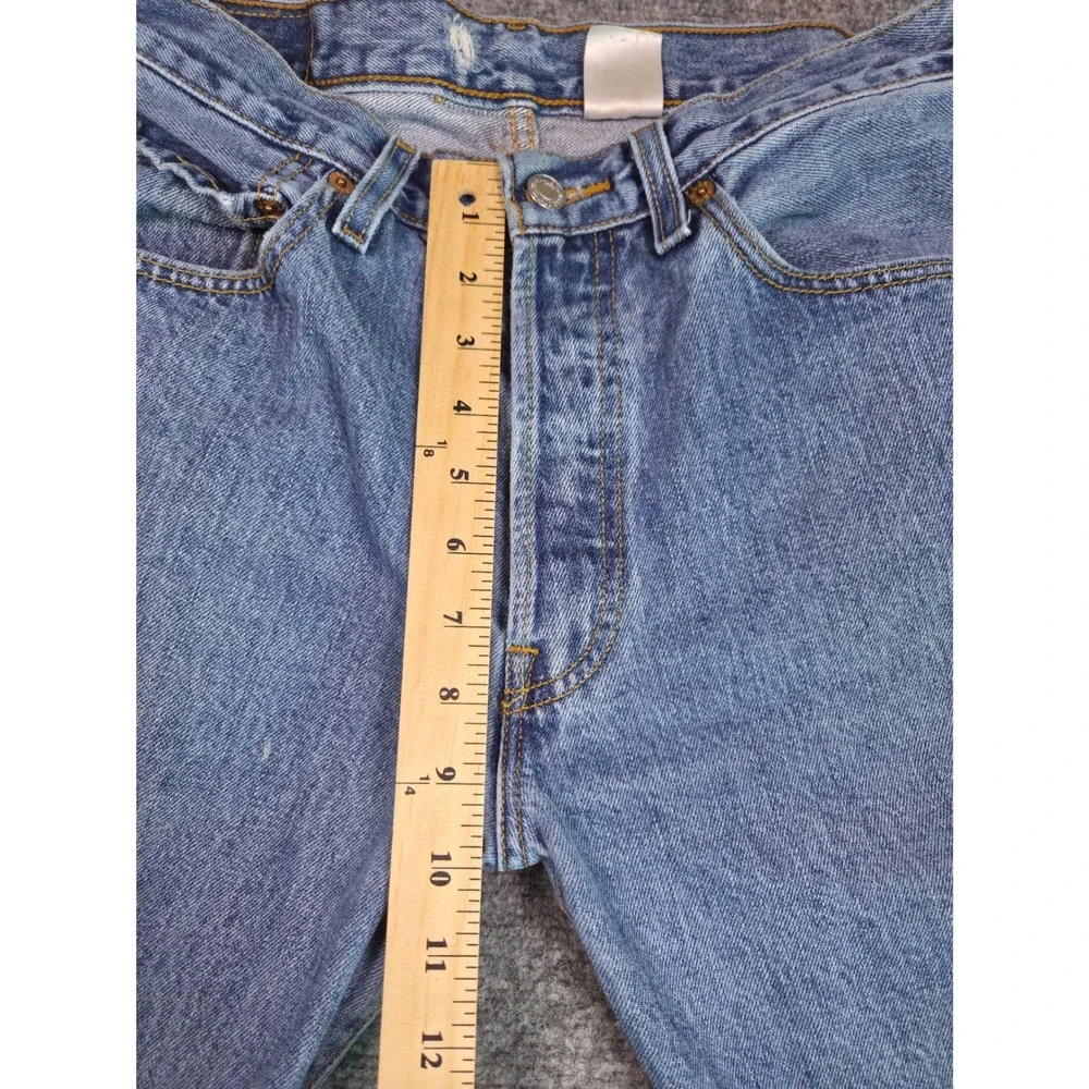 Levi's 501 Jeans Mens W33 L34 Blue Straight Leg Button Fly Denim